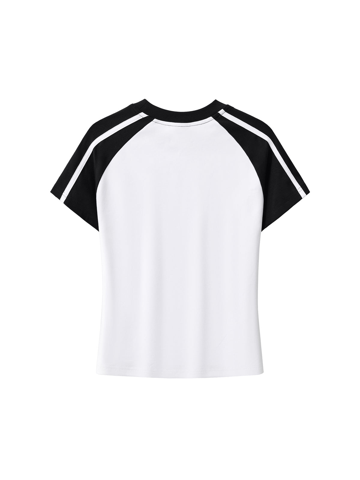 Contrast Stripes Bodycon Raglan Sleeve T-Shirt